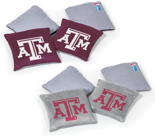 Wild Sports - Puf de doble cara NCAA College de 8 unidades, bolsas de lanzamiento prémium para juego de cornhole, ideal para portones traseros,