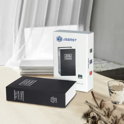 Vista 8 de Jssmst Home Dictionary - Caja fuerte para libros con cerradura de combinación con cerradura de código de desviación de metal