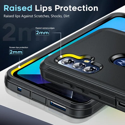 Vista 4 de LeYi Compatible para Moto G Play 2023 Funda: Funda para Teléfono Motorola G Power 2022 con 2PCS Protector de Pantalla, Cubierta a Prueba de Golpes