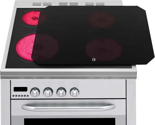 Vista 7 de Protector de cubierta de estufa eléctrica, se puede utilizar mientras cocinas, revestimiento de panel de vidrio, puede soportar más de 1400 °F