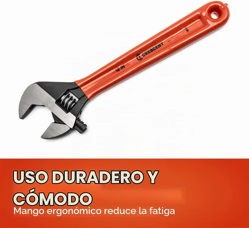 Vista 3 de Crescent Llave de agarre de cojín de óxido negro ajustable de 8 pulgadas