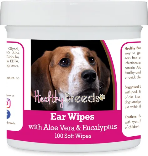 Vista 33 de Healthy Breeds Shih Tzu Toallitas de limpieza de oídos con aloe y eucalipto para perros, 100