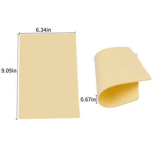 Vista 2 de Piel de tatuaje falsa - 10 piezas de piel de práctica en blanco (6 x 8 x 0.4 pulgadas), uso de doble cara de piel de práctica de silicona, práctica