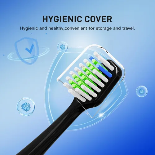 Vista 6 de Cabezales de repuesto para cepillos de dientes compatibles con WaterPik Complete Care 5.0 y 9.0 (WP-861/CC-01), 6 unidades (negro)