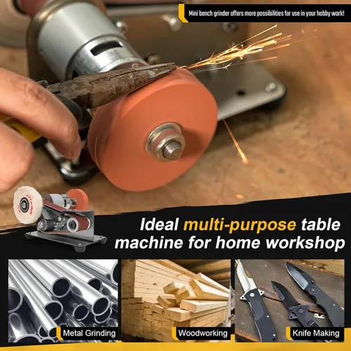 Vista 4 de Afilador de cuchillos y herramientas eléctrico multifuncional, 7 velocidades ajustables, sistema de afilado de cuchillos, para caza, cuchillos