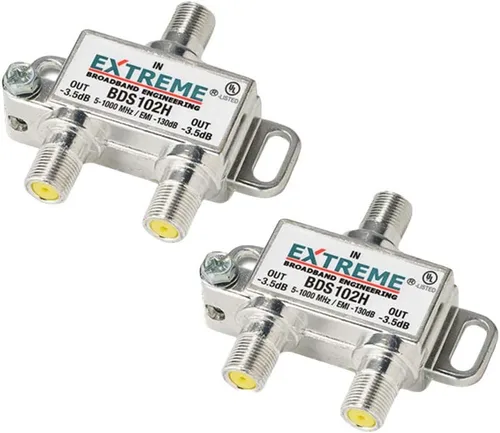 Cable coaxial de alto rendimiento digital HD de 2 vías de 1 GHz (BDS102H) paquete de 2 unidades