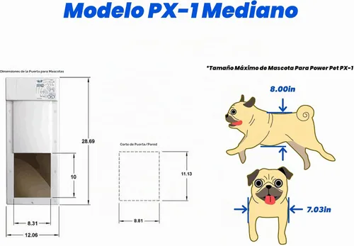 Vista 7 de High Tech Pet - Puerta electrónica automática para mascotas de High Tech Pet – Puerta para perro operada por mascotas, alta seguridad, hermética