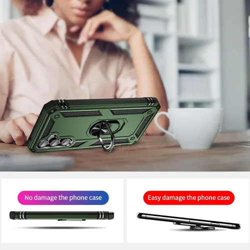 Vista 4 de Funda para Samsung A54 5G, Galaxy A54 5G con protector de pantalla HD, [grado militar de 16 pies a prueba de caídas], anillo protector a prueba