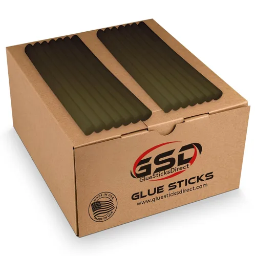 Vista 19 de Barras de pegamento termofusible de tamaño mini para pistola de pegamento, 4 pulgadas, verde militar, ideal para reparaciones de manualidades