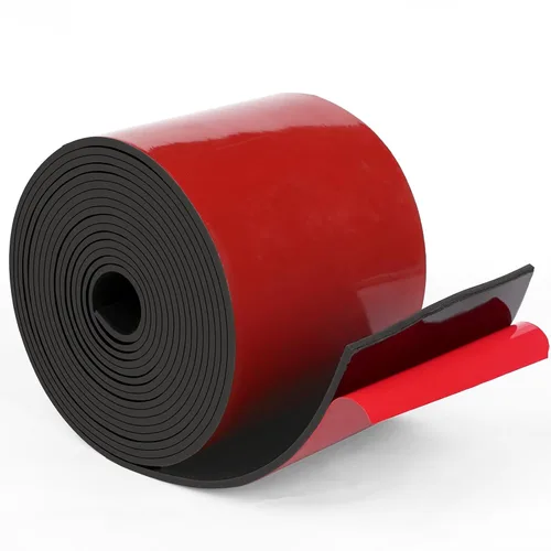 Vista 16 de WochiTV Tiras de Goma Sólida Adhesivas, 1/2" de Ancho x 1/16" de Grosor x 180" de Largo, Rollos de Goma de Neopreno Negro Autoadhesivos, Perfectos