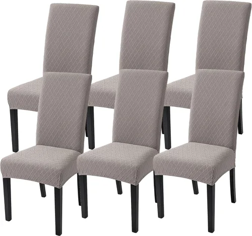 Vista 8 de SearchI Juego de 2 fundas elásticas para sillas Parsons de comedor, fundas elásticas con estampado de elastano, extraíbles, lavables, fundas