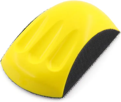 Vista 6 de Bloques de lijado a mano redondos y en forma de ratón para discos de gancho y bucle de 6 pulgadas, ideal para carpintería, restauración de muebles