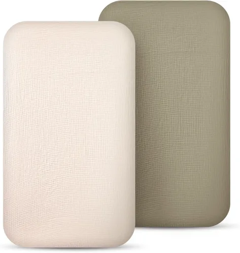 Vista 11 de lulumoon Sábanas de Moisés de Muselina para Bebé: Sábanas de Moisés de Algodón Neutras para Niños y Niñas - Ajustadas para Óvalo, Rectángulo o Reloj