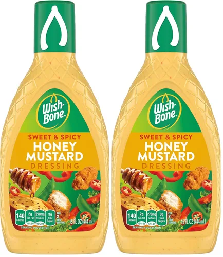 Vista 10 de Wish-Bone Aderezo para ensaladas, mostaza con miel dulce y picante, 15 onzas