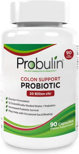 Vista 8 de Probulin Suplemento probiótico de apoyo para el colon, cápsulas probióticas para la salud intestinal, digestiva e inmunitaria para hombres