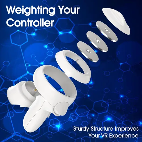 Vista 2 de Weight Dumbbell for Oculus Quest 2, Adjustable Controller Weight Dumbbell Works Great for All VR Exercise & Game, VR Fitness Accessories for Quest