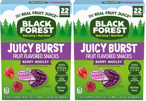 Vista 10 de Black Forest Juicy Burst - Dulces de frutas con explosión jugosa, mezcla de bayas, bolsas de 0.8 onzas (40 unidades)