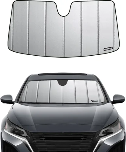 Vista 5 de Parasol para parabrisas para Nissan Maxima 2009-2015 (A35) Sedán, acabado de cuero gris premium