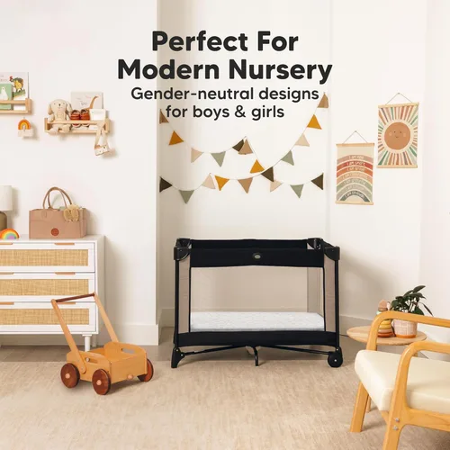 Vista 8 de 2 paquetes de sábanas ajustadas para mini cuna - 38x26 sábanas Pack N Play para colchón Pack and Play, algodón orgánico, ropa de cama transpirable