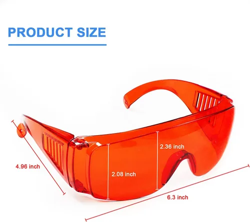 Vista 8 de EZGO Gafas de seguridad para laboratorio dental, gafas antivaho para protección de ojos, gafas de seguridad para blanquear los dientes, luz de curado