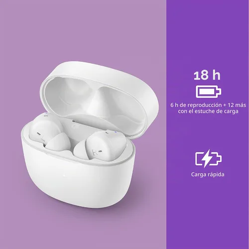 Vista 3 de PHILIPS T2206 Auriculares inalámbricos con resistencia al agua IPX4 y estuche de carga súper pequeño Blanco ártico