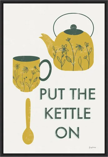 Vista 7 de Amanti Art Framed Canvas Wall Art 23x16 Retro Kitchen Coffee IV by Becky Thorns, Framed Wall Art Canvas, Cuisine Artwork, Traditional Decor, Medium