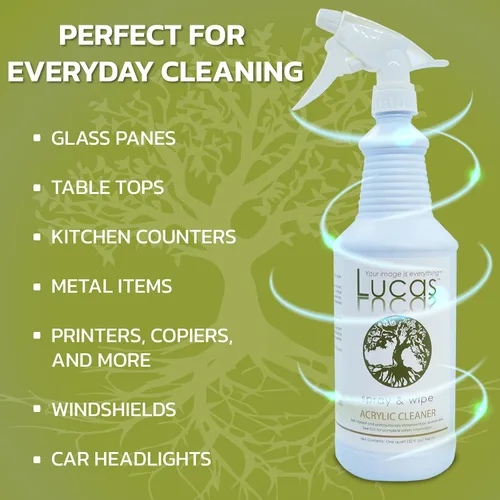 Vista 6 de LUCASOL Limpiador acrílico y plástico, 32 onzas