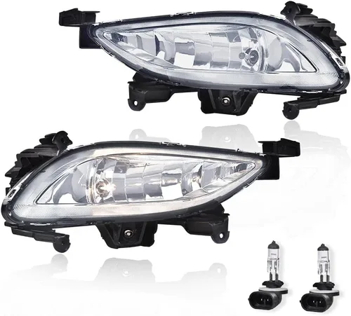 PIT66 Luces antiniebla del parachoques delantero, compatibles con Hyundai Sonata 2011 2012 2013 Lente transparente lado izquierdo del conductor y