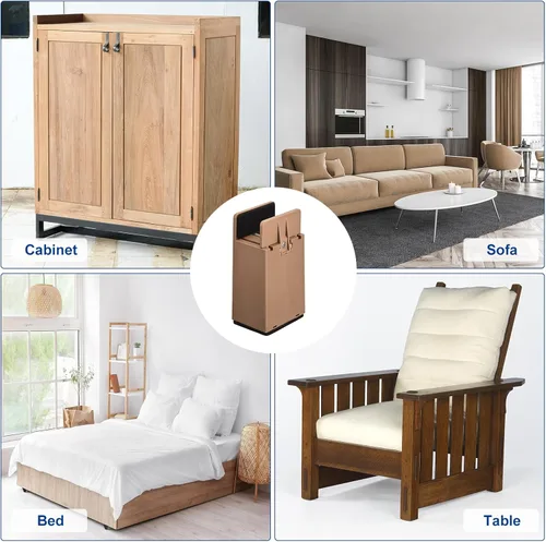 Vista 15 de uxcell Elevadores de cama de 2 pulgadas con abrazadera de tornillo ajustable, 4 elevadores de muebles para cama, escritorio, sofá, mesa, apto