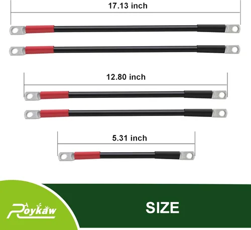 Vista 8 de Roykaw Cables de batería de carrito de golf de calibre 4 para modelos Club Car Precedent 2008 en adelante de 48 voltios, terminales de cable