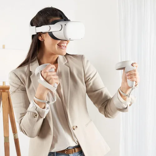 Vista 3 de Halo VR for Meta Quest 2 Accessories Bundle - Head Strap Plus 2 Knuckle Straps 2 Anti-Drop Wristbands - Adjustable for Ultimate Comfort OculusMeta