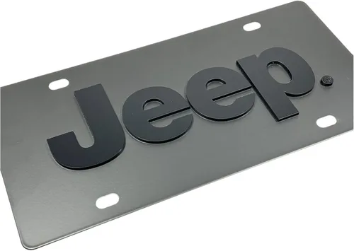 Vista 3 de Placas de vehículo para Jeep en acero al carbono negro