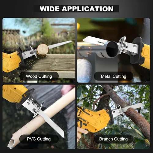 Vista 11 de Sierra recíproca inalámbrica para batería Dewalt de 20V, sierras recíprocas con motor de escobillas de 150W, velocidad variable de 0-3500 SPM, kit