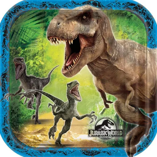 Jurassic World, Platos para postre, 7", Multi Color