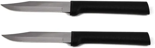 Vista 7 de Rada Cuchillo de pelar para todos los días, hoja de acero inoxidable con mango de resina de acero inoxidable negro, 6-3/4 pulgadas