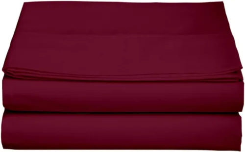 Vista 3 de TBM 1PC Solid Flat Sheet Smooth Touch Hotel Quality 100% Egyptian Cotton Perfectly Fit for Oversize and Extra Height Bed Solid 600 Thread Count