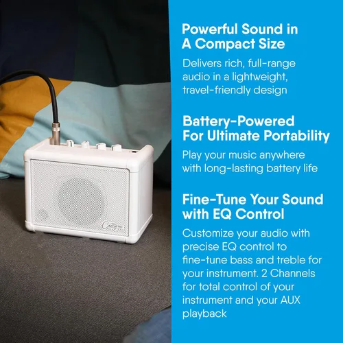 Vista 6 de Carry-on Mini altavoz - Amplificador para guitarras y baterías electrónicas, teclados, instrumentos de viento digitales y micrófonos - Altavoz