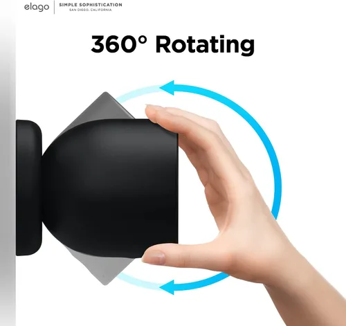 Vista 5 de elago Funda de silicona compatible con Google Nest Cam para exteriores o interiores (batería), cubierta de montaje magnético incluida, protección