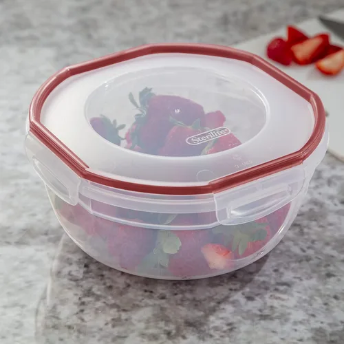 Vista 6 de Sterilite Recipiente con sello ultrasellado de 2.5 cuartos de galón, recipiente hermético para almacenamiento de alimentos, plástico, tapa