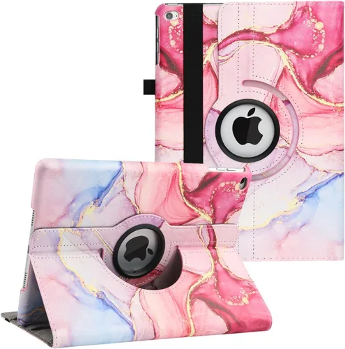 Vista 19 de Funda para iPad de 9.7 pulgadas 2018 2017/iPad Air 2 – Funda protectora con soporte giratorio de 360 grados, funda protectora inteligente