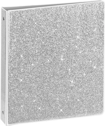 NatureTouch Carpeta de 3 Anillos, Organizador con Purpurina de 1 Pulgada (10.5'' x 11.5'') Contiene 8.5'' x 11'' Tamaño Carta 300 Páginas, Carpeta