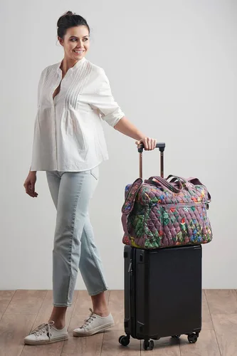 Vista 2 de Maison d' Hermine Bolsa de viaje acolchada de 100% algodón, bolsa de fin de semana, equipaje de fin de semana, bolsa de gimnasio para hombres