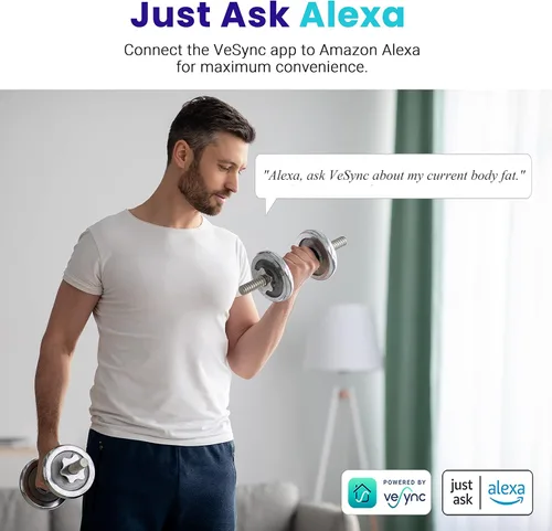 Vista 8 de Etekcity - Báscula para peso corporal y porcentaje de grasa, elegible para FSA y HSA, báscula digital inteligente LED para baño, medición de IMC