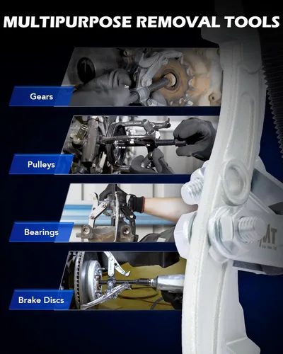 Vista 3 de Orion Motor Tech Juego de Extractor de Engranajes, 3" 4" 6" Kit de Extractor de 3 Mordazas para Remoción de Polea Engranaje Rodamiento Volante