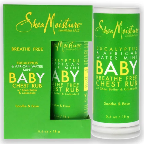 Pomada para frotar el pecho del bebé de menta de eucalipto y agua africana de karité, unisex, 0.6 onzas de PerfumeWorldWide, Inc. Drop Ship
