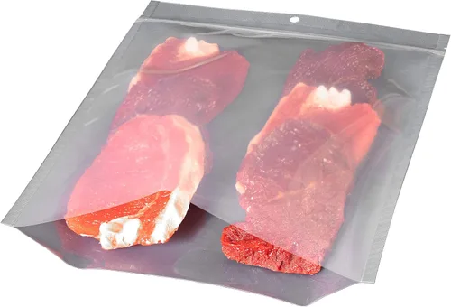 Vista 2 de Bolsas con cremallera de cámara de vacío - 4 Mil - 1000/CS - Relleno inferior con orificio para colgar (8 x 12)