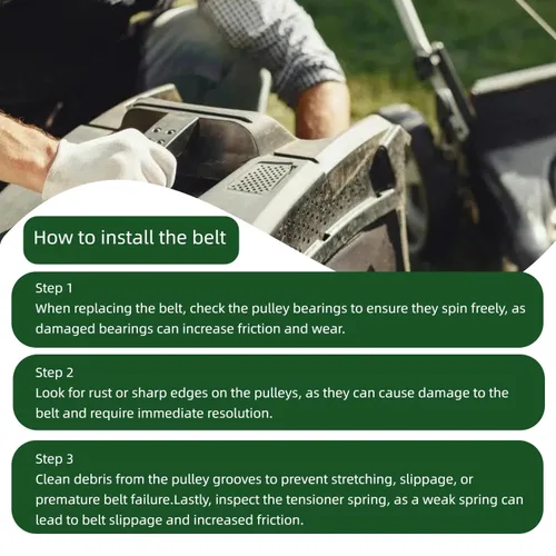 Vista 6 de Cinturón de cubierta para cortacésped de 1/2 pulgadas x 104 pulgadas, se adapta a John Deere Sabre GX20072 GY20570 E100 E110 E120 D100 110 120 130