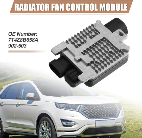 Vista 2 de X AUTOHAUX Controlador de ventilador de refrigeración del motor para Ford Edge 2011-2014 para Lincoln MKX 2007-2015 Módulo de control de ventilador