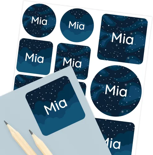 Vista 8 de Etiquetas de nombre para niños (33) – Calcomanías personalizadas para guardería, campamento y escuela – Calcomanías duraderas e impermeables