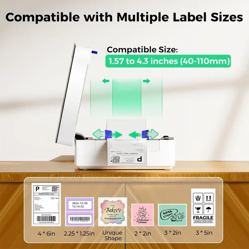Vista 5 de SVANTTO Bluetooth Thermal Shipping Label Printer 4x6, Compatible with Windows/Mac/Android/iOS, High-Speed 4x6 Label Printer for USPS, UPS, Ebay